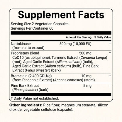Ultra-Strength Nattokinase 10,000 FU — Circulation Support